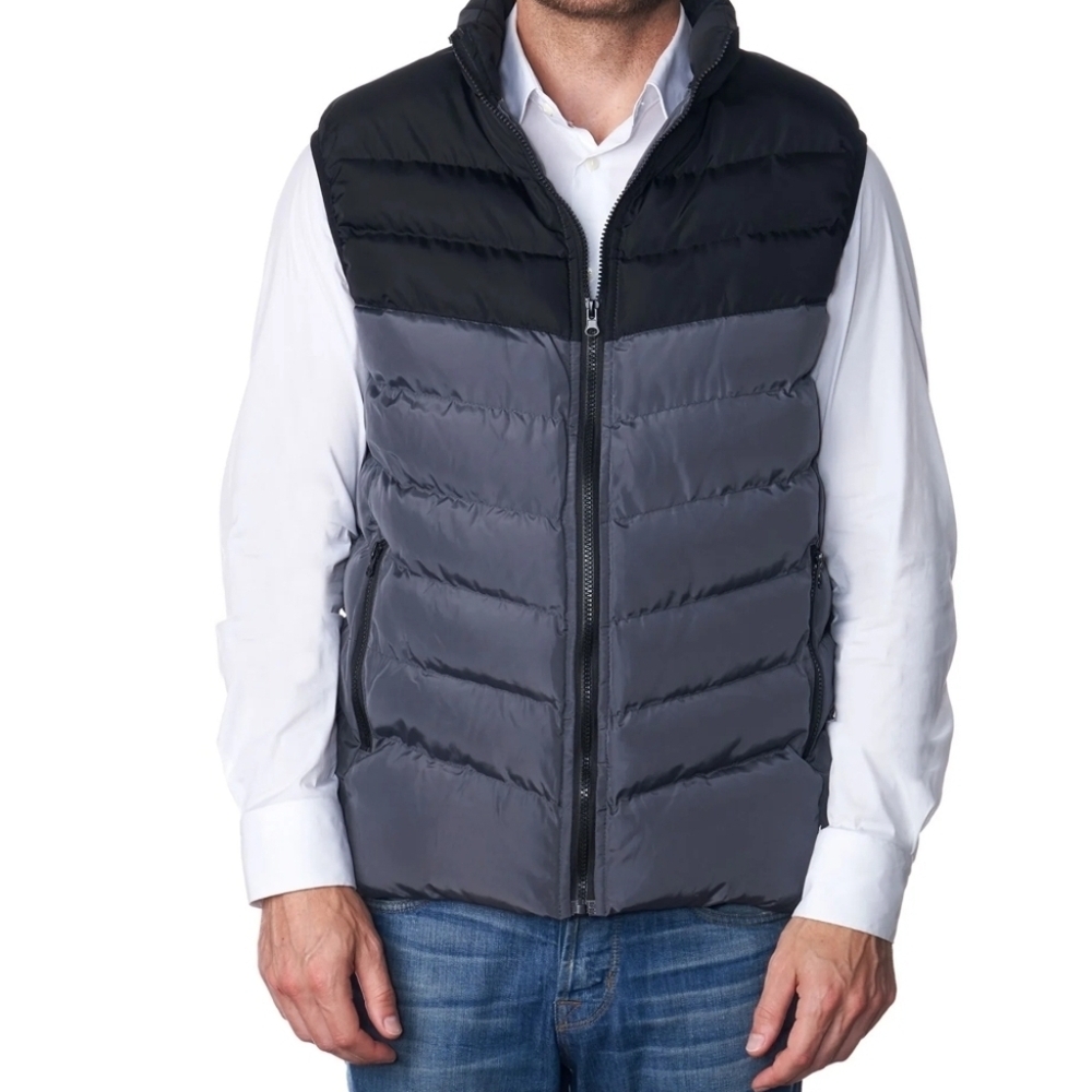 Men's AlpineSwiss Mens Lightweight Down Puffer XL Color Block Chevron